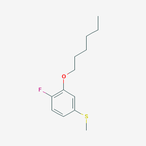 molecular formula C13H19FOS B7997025 4-Fluoro-3-n-hexyloxyphenyl methyl sulfide 