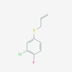 molecular formula C9H8ClFS B7997032 1-Allylsulfanyl-3-chloro-4-fluorobenzene 