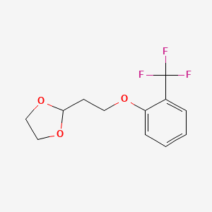 molecular formula C12H13F3O3 B7997056 2-(2-(2-(Trifluoromethyl)phenoxy)ethyl)-1,3-dioxolane 