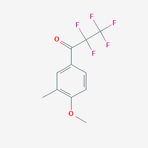 molecular formula C11H9F5O2 B7997080 4'-Methoxy-3'-methyl-2,2,3,3,3-pentafluoropropiophenone 