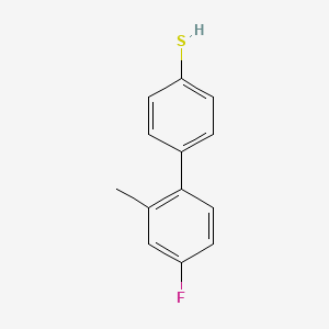 molecular formula C13H11FS B7997109 4-(4-Fluoro-2-methylphenyl)thiophenol 