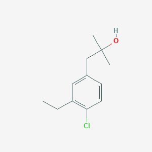 molecular formula C12H17ClO B7997117 1-(4-Chloro-3-ethylphenyl)-2-methyl-2-propanol 