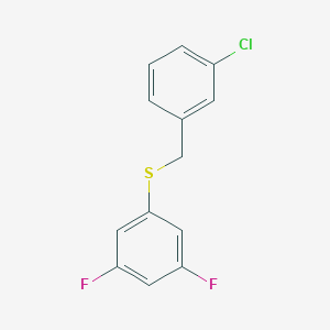 molecular formula C13H9ClF2S B7997128 1-Chloro-3-[(3,5-difluorophenyl)sulfanylmethyl]benzene 