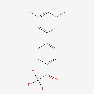 molecular formula C16H13F3O B7997142 4'-(3,5-Dimethylphenyl)-2,2,2-trifluoroacetophenone 