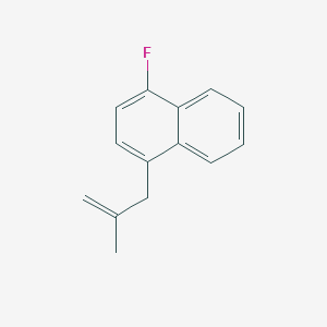 molecular formula C14H13F B7997155 3-(4-Fluoro-1-naphthyl)-2-methyl-1-propene 
