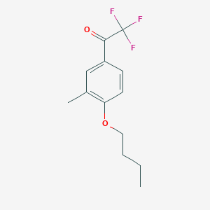 molecular formula C13H15F3O2 B7997251 4'-n-Butoxy-3'-methyl-2,2,2-trifluoroacetophenone 