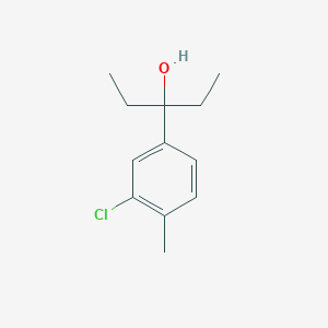 molecular formula C12H17ClO B7997254 3-(3-Chloro-4-methylphenyl)-3-pentanol 