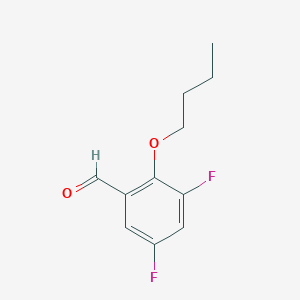 molecular formula C11H12F2O2 B7997292 2-Butoxy-3,5-difluorobenzaldehyde 