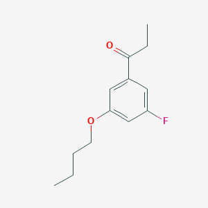 molecular formula C13H17FO2 B7997294 1-(3-Butoxy-5-fluorophenyl)propan-1-one 