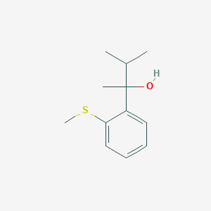 molecular formula C12H18OS B7997297 2-[2-(Methylthio)phenyl]-3-methyl-butan-2-ol 