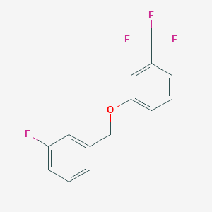 molecular formula C14H10F4O B7997315 3-[(3-Fluorophenyl)methoxy]benzotrifluoride 