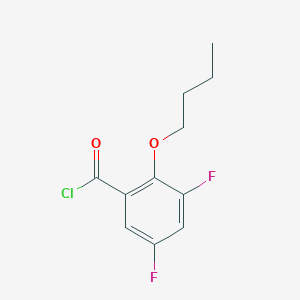molecular formula C11H11ClF2O2 B7997327 2-n-Butoxy-3,5-difluorobenzoyl chloride 