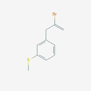molecular formula C10H11BrS B7997346 2-Bromo-3-[3-(methylthio)phenyl]-1-propene 