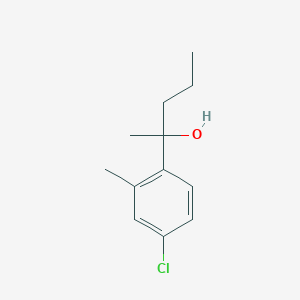 molecular formula C12H17ClO B7997348 2-(4-Chloro-2-methylphenyl)-2-pentanol 