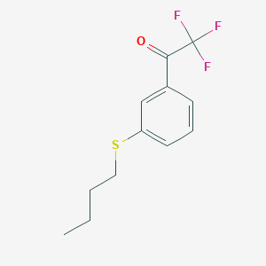 molecular formula C12H13F3OS B7997391 3'-(n-Butylthio)-2,2,2-trifluoroacetophenone 