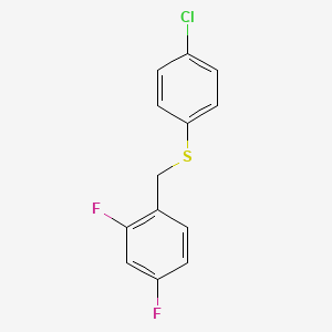 molecular formula C13H9ClF2S B7997392 1,3-Difluoro-4-[(4-chlorophenyl)sulfanylmethyl]benzene 