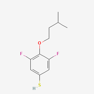 molecular formula C11H14F2OS B7997424 3,5-Difluoro-4-(isopentyloxy)benzenethiol 