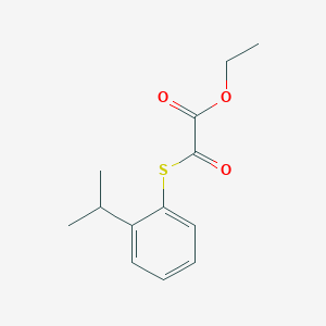 molecular formula C13H16O3S B7997429 Ethyl 2-(2-iso-propylphenyl)sulfanyl-2-oxo-acetate 