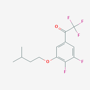 molecular formula C13H13F5O2 B7997524 1-(3,4-Difluoro-5-(isopentyloxy)phenyl)-2,2,2-trifluoroethanone 