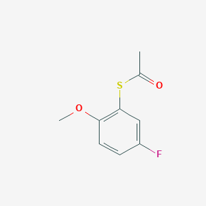 molecular formula C9H9FO2S B7997535 S-3-Fluoro-6-methoxyphenylthioacetate 