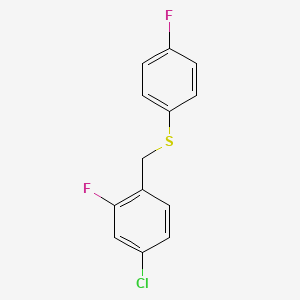 1-Chloro-3-fluoro-4-[(4-fluorophenyl)sulfanylmethyl]benzene