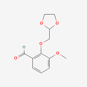 2-[2-(1,3-Dioxolan-2-yl)methoxy]-3-methoxybenzaldehyde