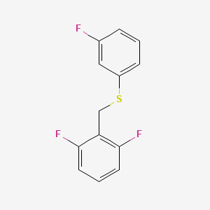 1,3-Difluoro-2-[(3-fluorophenyl)sulfanylmethyl]benzene