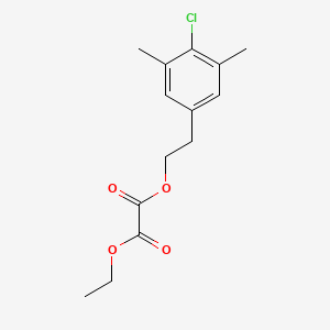 molecular formula C14H17ClO4 B7997695 O1-[2-(4-Chloro-3,5-dimethylphenyl)ethyl] O2-ethyl oxalate 