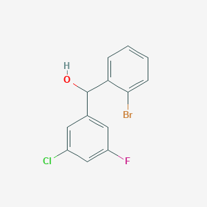 molecular formula C13H9BrClFO B7997759 2-Bromo-3'-chloro-5'-fluorobenzhydrol 