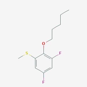 molecular formula C12H16F2OS B7997800 3,5-Difluoro-2-n-pentoxyphenyl methyl sulfide 