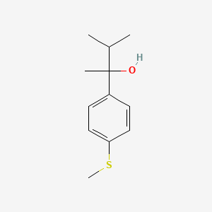 molecular formula C12H18OS B7997820 2-[4-(Methylthio)phenyl]-3-methyl-butan-2-ol 