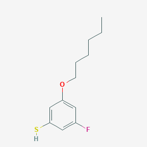 molecular formula C12H17FOS B7997841 5-Fluoro-3-n-hexyloxythiophenol 