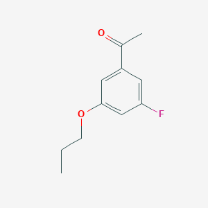 molecular formula C11H13FO2 B7997867 1-(3-Fluoro-5-propoxyphenyl)ethanone 