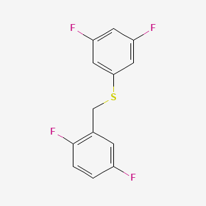 1,4-Difluoro-2-[(3,5-difluorophenyl)sulfanylmethyl]benzene