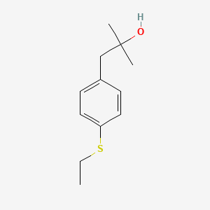 molecular formula C12H18OS B7997901 1-[4-(Ethylthio)phenyl]-2-methyl-2-propanol 