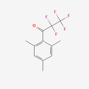 molecular formula C12H11F5O B7997915 2,2,3,3,3-Pentafluoro-1-mesitylpropan-1-one 