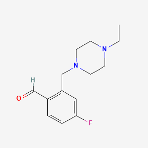 4-Fluoro-2-[(4-ethylpiperazino)methyl]benzaldehyde