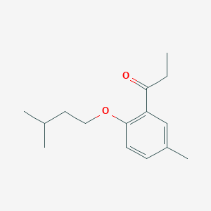 molecular formula C15H22O2 B7997963 1-(2-(Isopentyloxy)-5-methylphenyl)propan-1-one 