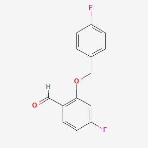 4-Fluoro-2-((4-fluorobenzyl)oxy)benzaldehyde