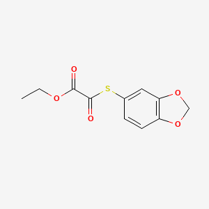 molecular formula C11H10O5S B7997975 Ethyl 2-(3,4-methylenedioxyphenyl)sulfanyl-2-oxo-acetate 