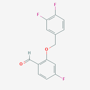 2-((3,4-Difluorobenzyl)oxy)-4-fluorobenzaldehyde