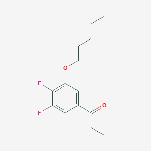 molecular formula C14H18F2O2 B7998025 1-(3,4-Difluoro-5-(pentyloxy)phenyl)propan-1-one 