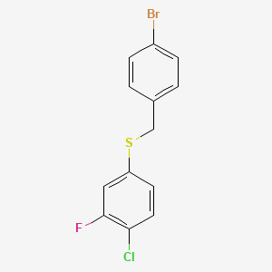 molecular formula C13H9BrClFS B7998047 (4-Bromobenzyl)(4-chloro-3-fluorophenyl)sulfane 