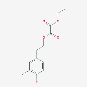 molecular formula C13H15FO4 B7998087 O2-Ethyl O1-[2-(4-fluoro-3-methylphenyl)ethyl] oxalate 