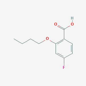 molecular formula C11H13FO3 B7998093 2-n-Butoxy-4-fluorobenzoic acid 