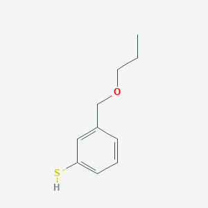 molecular formula C10H14OS B7998095 3-[(n-Propyloxy)methyl]thiophenol 