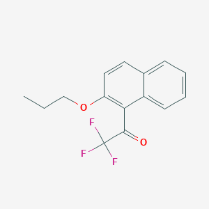 molecular formula C15H13F3O2 B7998126 1-(2-n-Propoxynaphthyl) trifluoromethyl ketone 