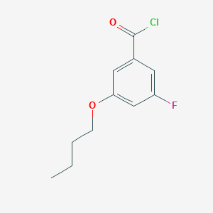 molecular formula C11H12ClFO2 B7998134 3-n-Butoxy-5-fluorobenzoyl chloride 