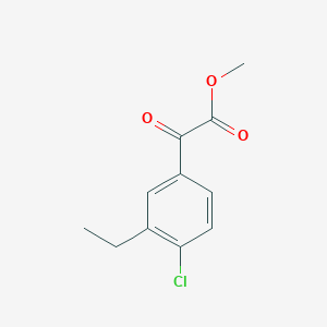 molecular formula C11H11ClO3 B7998151 Methyl 4-chloro-3-ethylbenzoylformate 