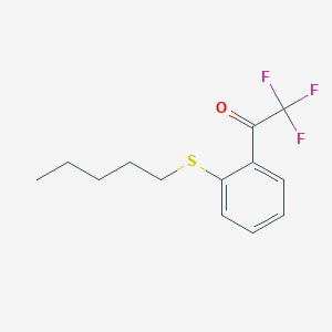 molecular formula C13H15F3OS B7998173 2'-(n-Pentylthio)-2,2,2-trifluoroacetophenone 